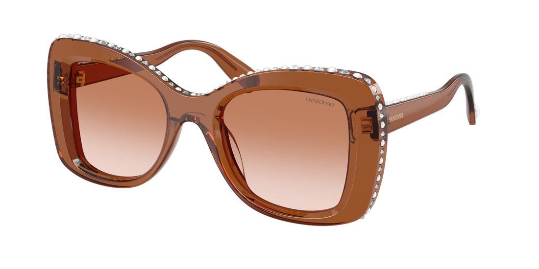 Lunettes de soleil swarovski sk6062u 109573 marron butterfly femenino taille 51mm - Vue principale