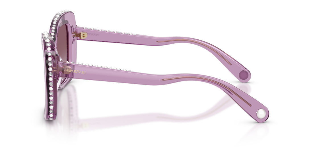 Lunettes de soleil swarovski sk6062u 10968h violeta butterfly femenino taille 51mm - Vue détaillée
