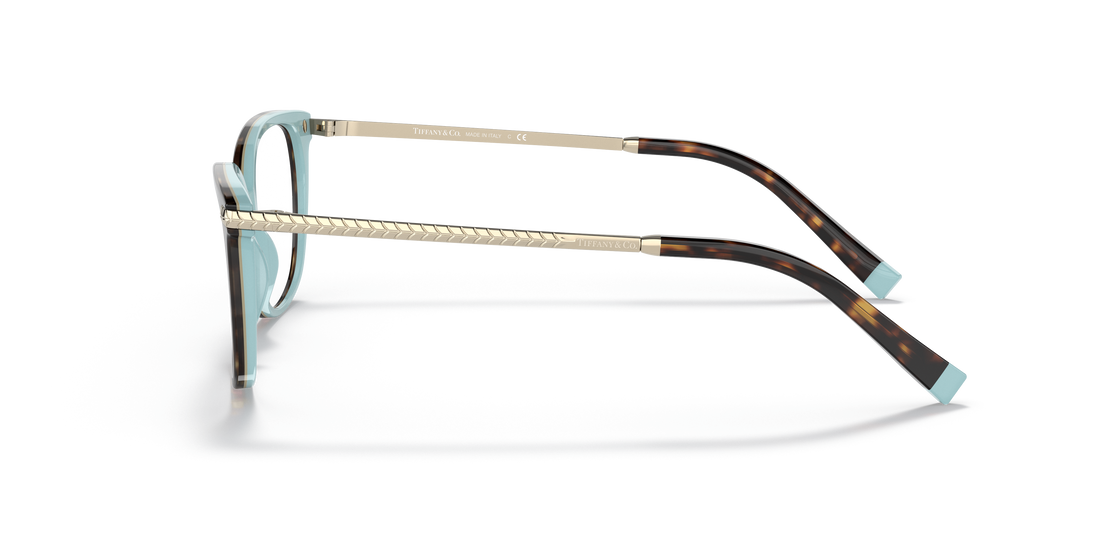 Óculos graduados tiffany tf2221 8134 marron rectangular femenino tamanho 54mm - Vista de detalhe