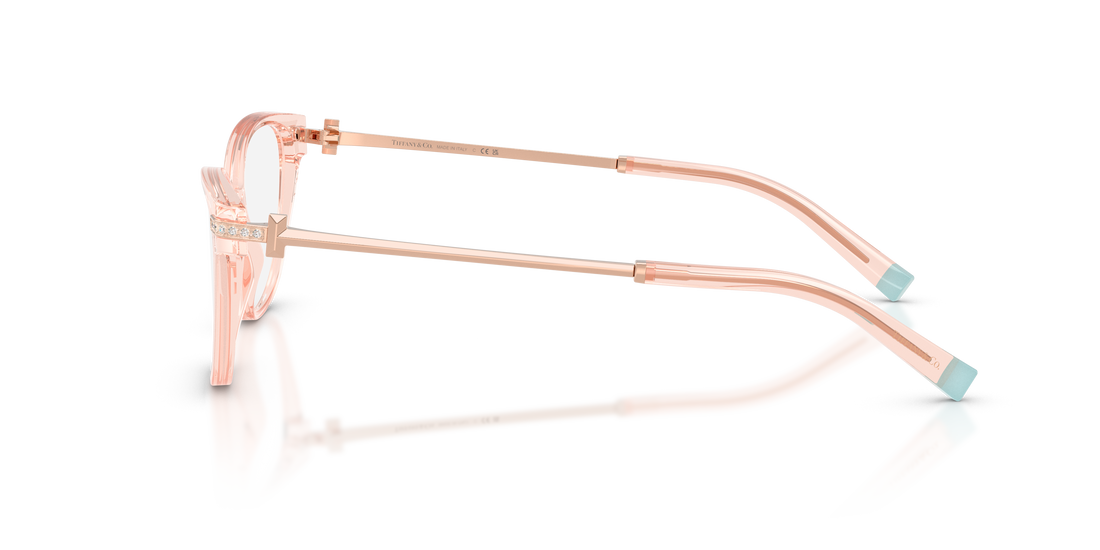 Óculos graduados tiffany tf2223b 8278 transparente cat eye femenina tamanho 52mm - Vista de detalhe