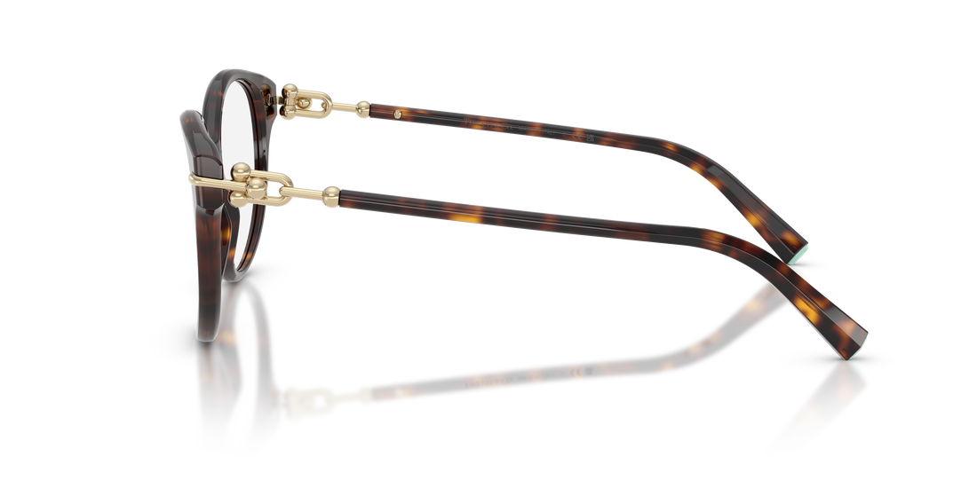 Occhiali da vista tiffany tf2289 8015 havana cat eye femenino taglia 55mm - Vista dettagliata