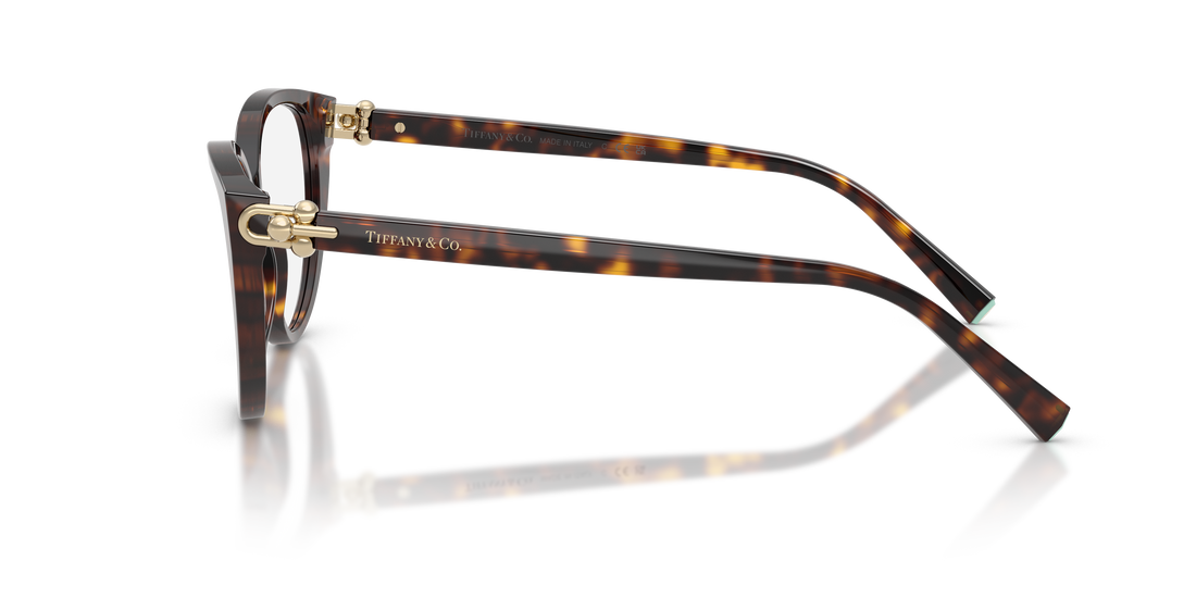 Occhiali da vista tiffany tf2292 8015 havana cat eye femenino taglia 57mm - Vista dettagliata