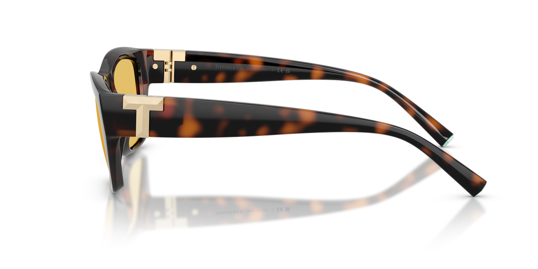Lunettes de soleil tiffany tf4255u 845685 havana rectangular unisex taille 56mm - Vue détaillée