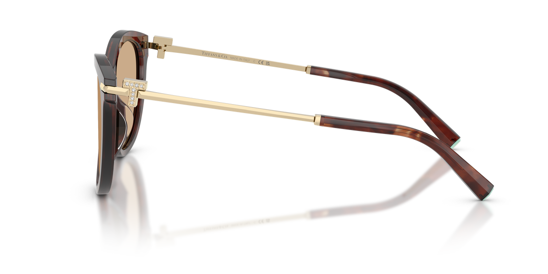 Lunettes de soleil tiffany tf4258bu 8421/8 marron pantos femenino taille 57mm - Vue détaillée