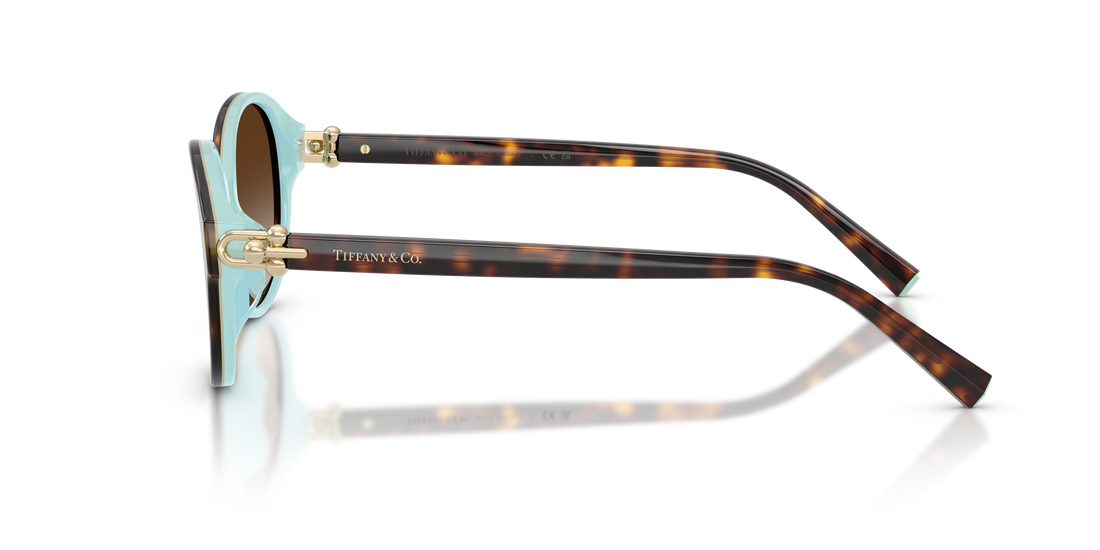 Lunettes de soleil tiffany tf4263d 81343b marron round femenina taille 54mm - Vue détaillée