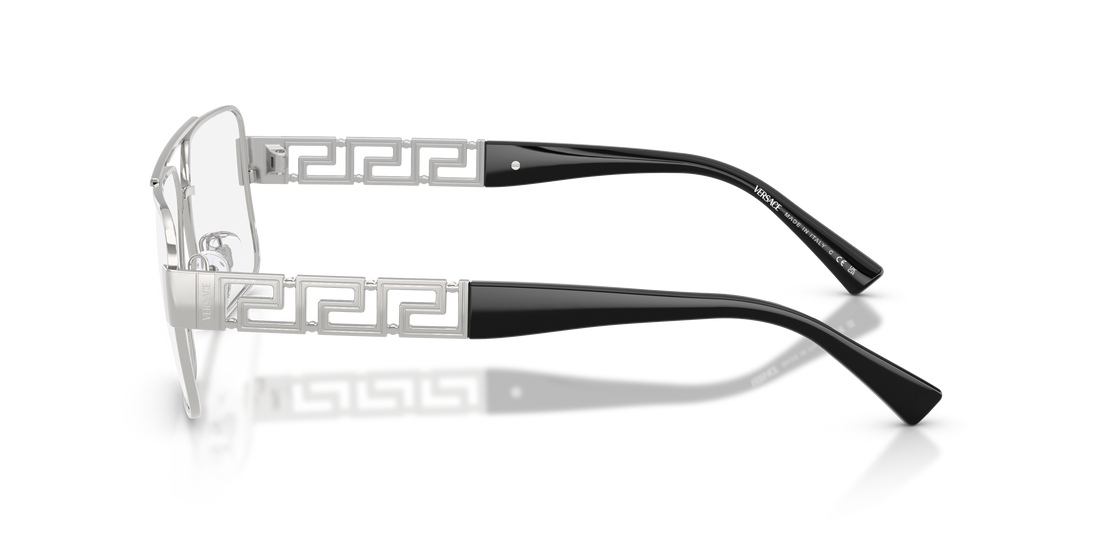 Occhiali da vista versace ve1308 1001 plateado pillow masculino taglia 58mm - Vista dettagliata