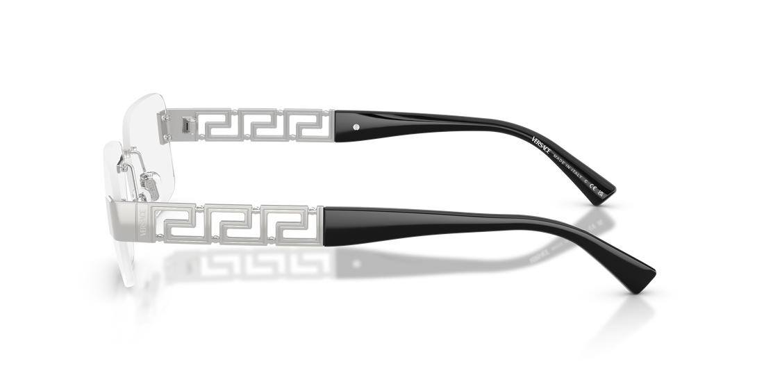 Occhiali da vista versace ve1310 1001 plateado pillow masculino taglia 56mm - Vista dettagliata