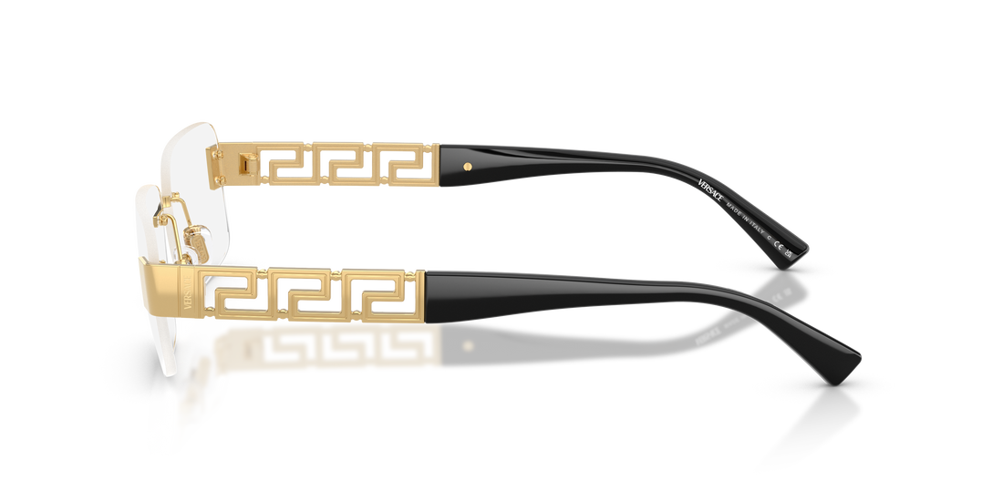 Gafas graduadas versace ve1310 1002 dorado pillow masculino talla 56mm - Vista de detalle