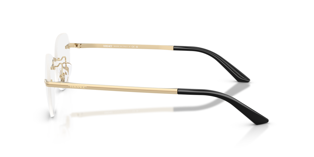 Gafas graduadas versace ve1314d 1252 dorado irregular femenino talla 55mm - Vista de detalle