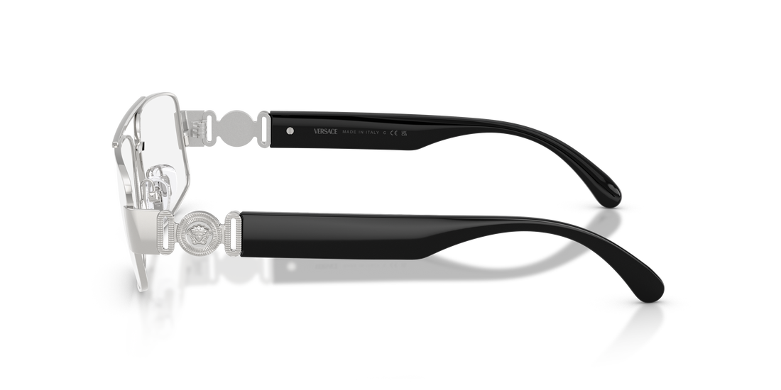 Occhiali da vista versace ve1317 1000 plateado rectangular masculino taglia 58mm - Vista dettagliata