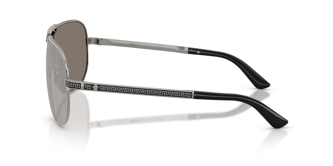 Óculos de sol versace ve2293 10016g gris irregular masculino tamanho 40mm - Vista de detalhe