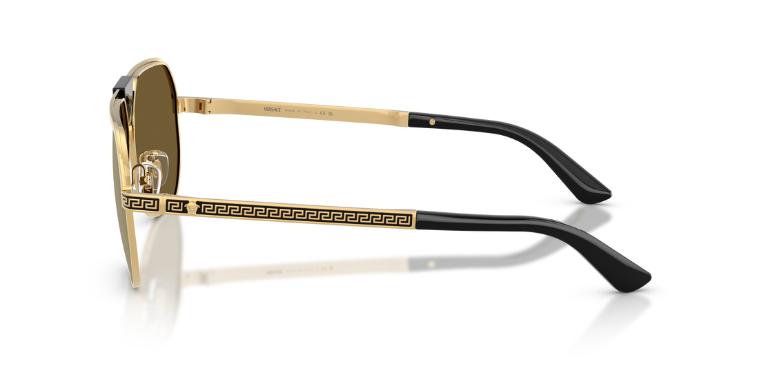 Óculos de sol versace ve2294 10025a dorado square masculino tamanho 61mm - Vista de detalhe
