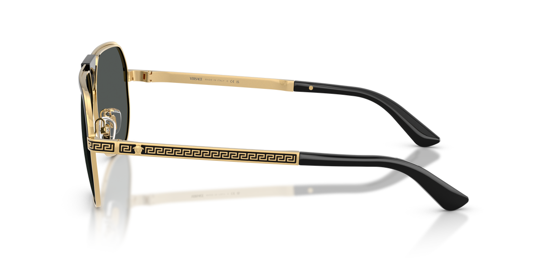 Óculos de sol versace ve2294 100287 negro square masculino tamanho 61mm - Vista de detalhe