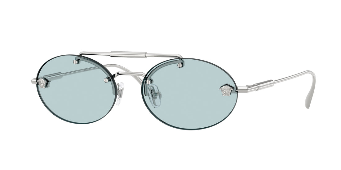 Óculos de sol versace ve2295 1000/1 plateado oval femenino tamanho 56mm - Vista principal