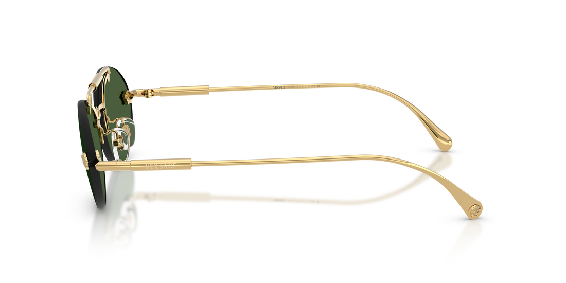 Óculos de sol versace ve2295 100271 dorado oval femenino tamanho 56mm - Vista de detalhe