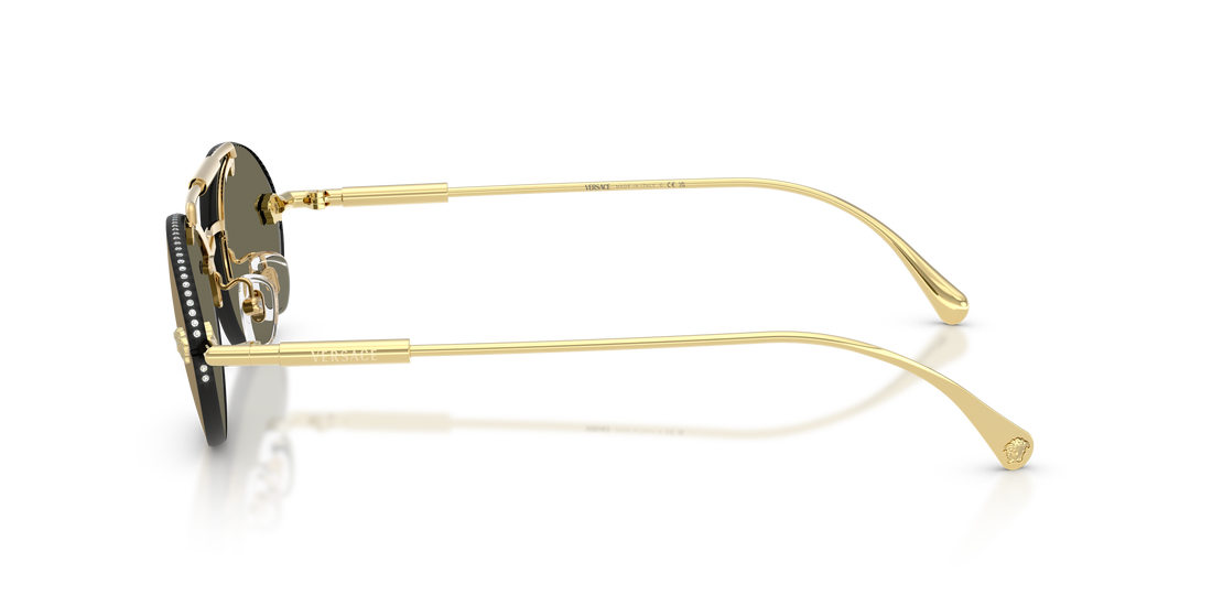 Óculos de sol versace ve2295 k00303 dorado oval femenino tamanho 56mm - Vista de detalhe