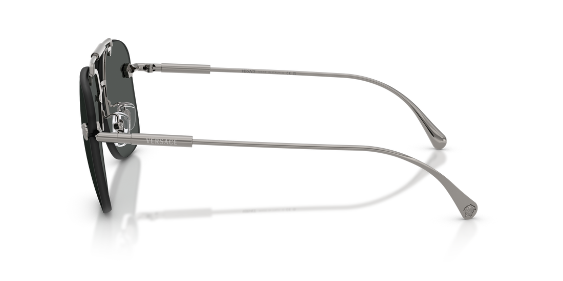 Óculos de sol versace ve2296 100187 gris square femenino tamanho 60mm - Vista de detalhe