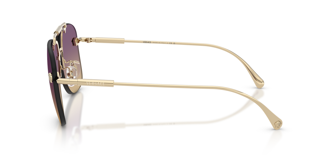 Óculos de sol versace ve2296 125270 dorado square femenino tamanho 60mm - Vista de detalhe