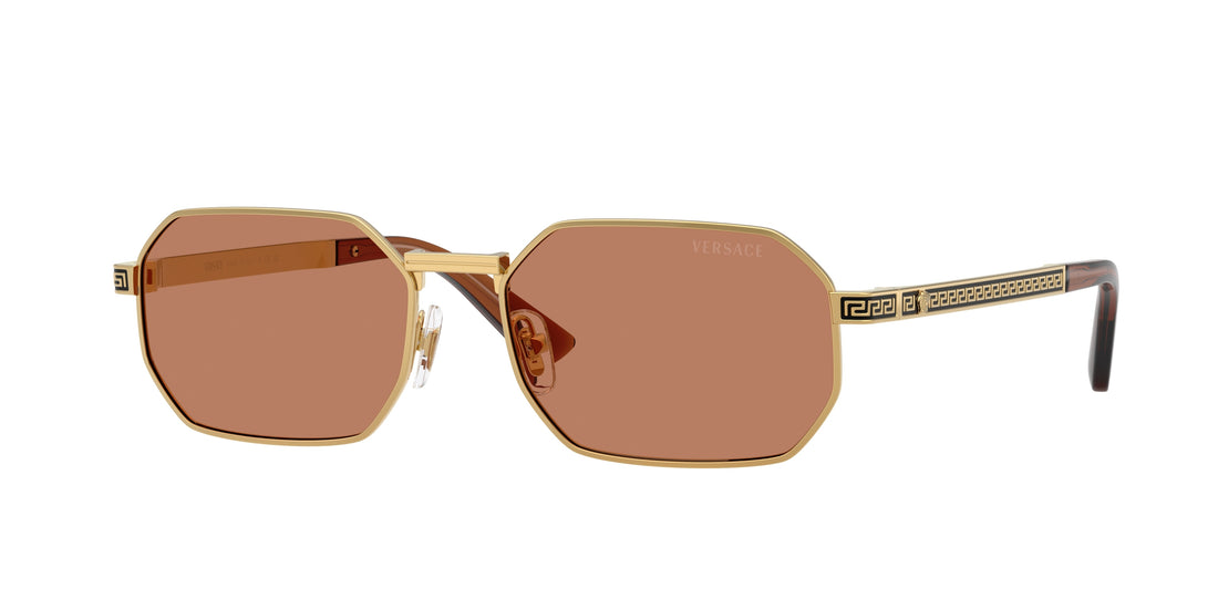 Óculos de sol versace ve2297 100273 dorado rectangular masculino tamanho 54mm - Vista principal