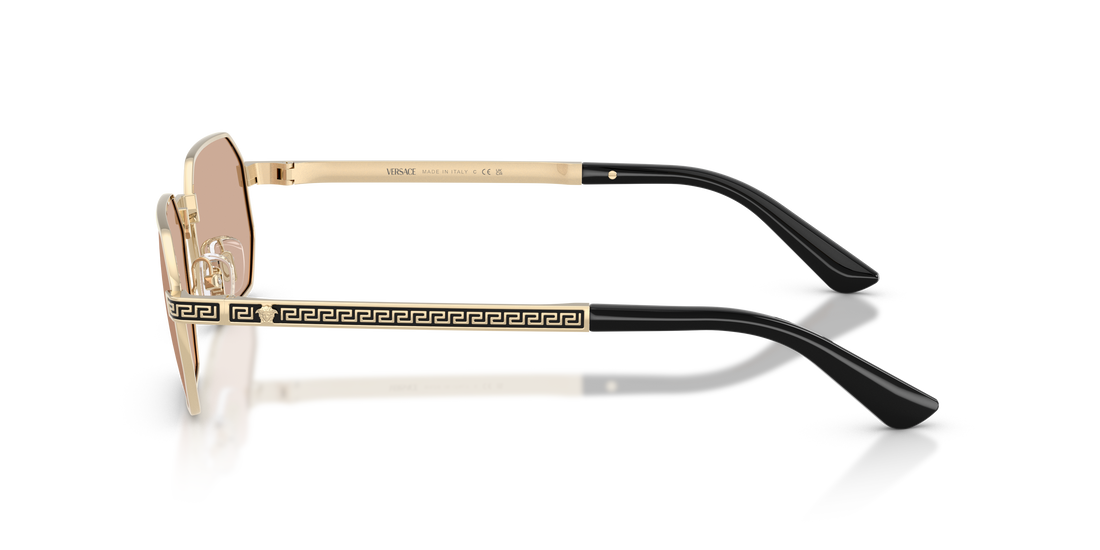 Óculos de sol versace ve2297 1252/5 dorado rectangular masculino tamanho 54mm - Vista de detalhe