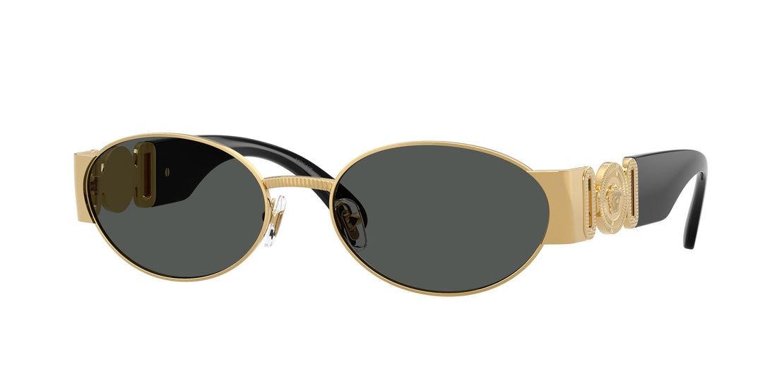 Óculos de sol versace ve2299 100287 dorado oval masculina tamanho 56mm - Vista principal
