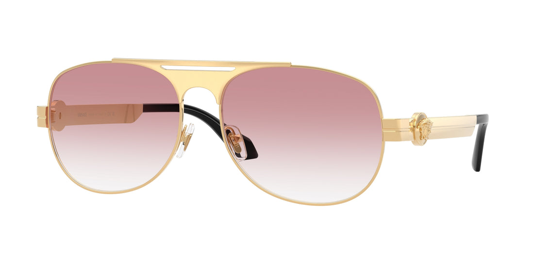 Óculos de sol versace ve2302 15233b oro pilot masculino tamanho 60mm - Vista principal