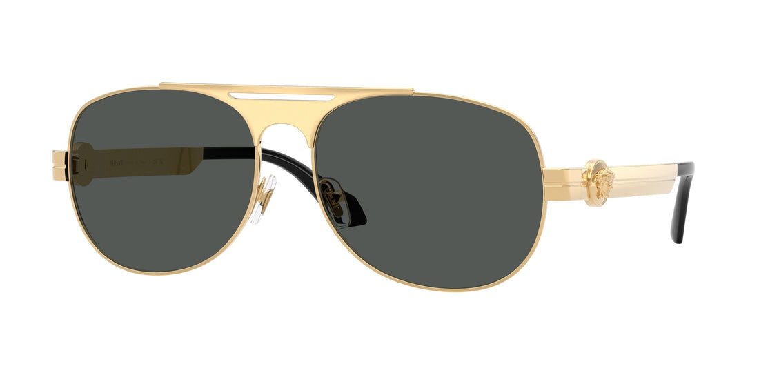 Óculos de sol versace ve2302 152387 oro pilot masculino tamanho 60mm - Vista principal