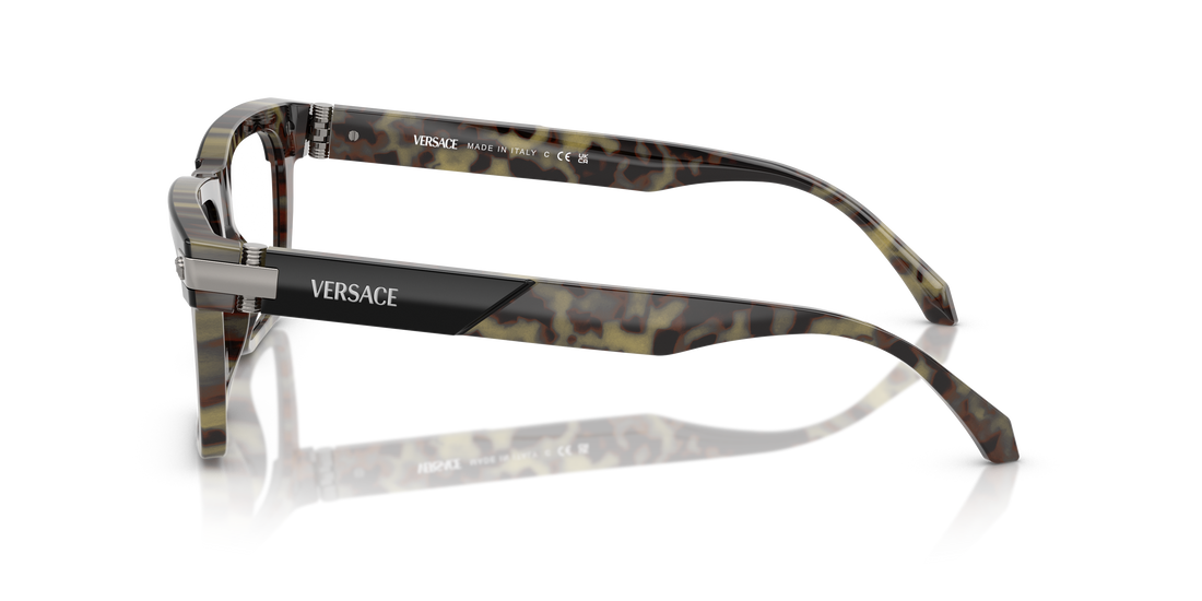 Lunettes de vue versace ve3354 5456 havana rectangular masculino taille 57mm - Vue détaillée