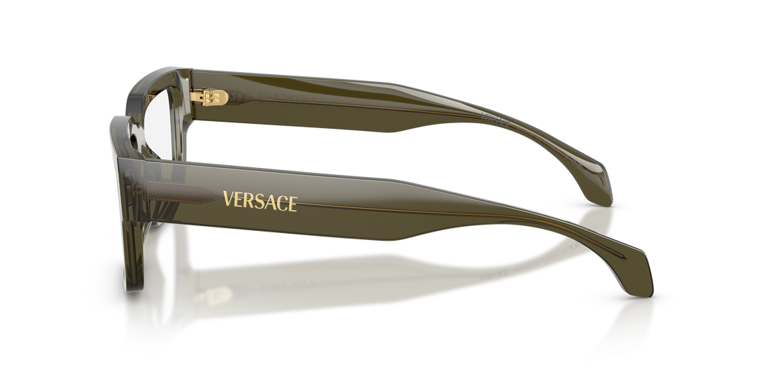 Occhiali da vista versace ve3374u 5542 verde rectangular masculino taglia 55mm - Vista dettagliata