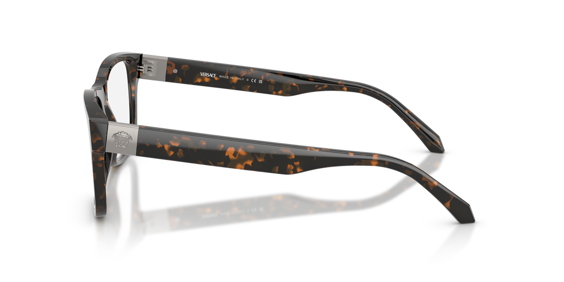 Lunettes de vue versace ve3380 5528 havana square masculino taille 56mm - Vue détaillée