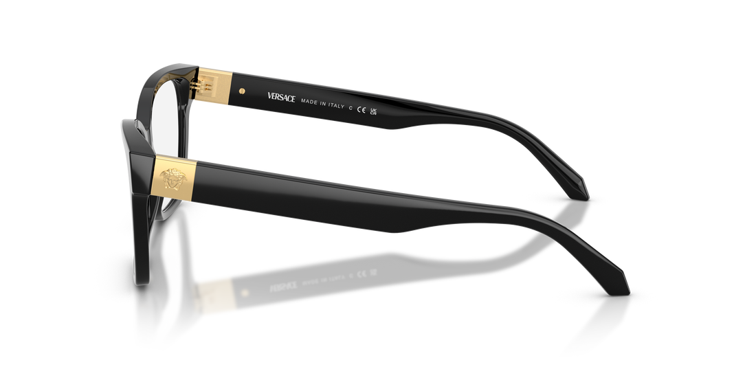 Lunettes de vue versace ve3382 gb1 negro cat eye femenino taille 53mm - Vue détaillée