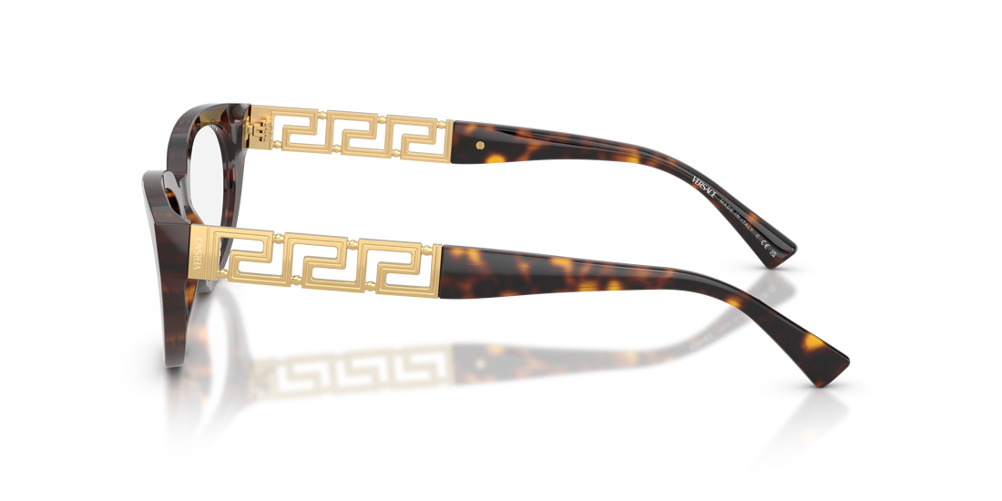 Gafas graduadas versace ve3383 108 havana cat eye femenino talla 54mm - Vista de detalle