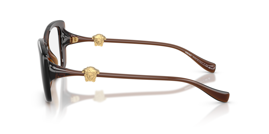 Occhiali da vista versace ve3385u 5547 marron square femenino taglia 53mm - Vista dettagliata