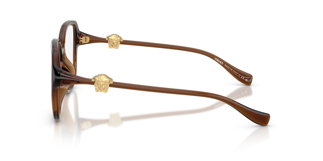 Lunettes de vue versace ve3386d 5534 marron square femenino taille 55mm - Vue détaillée