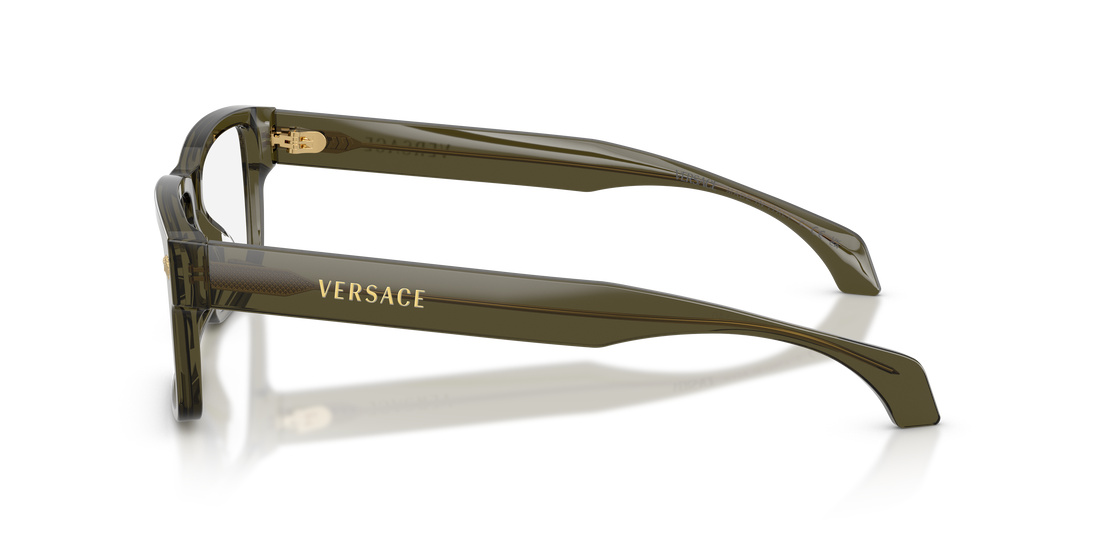 Occhiali da vista versace ve3391u 5542 verde rectangular masculino taglia 56mm - Vista dettagliata