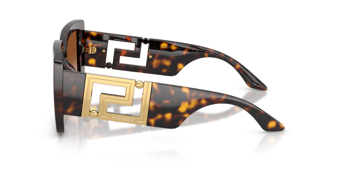 Óculos de sol versace ve4505u 108/13 havana square femenino tamanho 55mm - Vista de detalhe