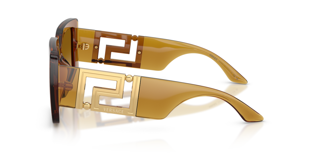 Óculos de sol versace ve4505u 53422l amarillo square femenino tamanho 55mm - Vista de detalhe