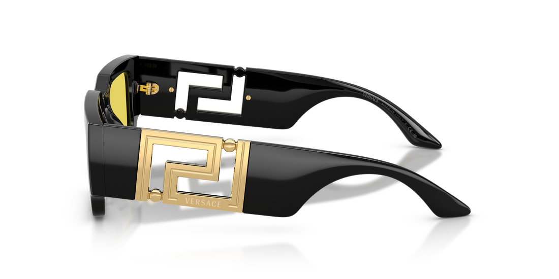 Óculos de sol versace ve4506u gb1/85 negro rectangular masculino tamanho 54mm - Vista de detalhe