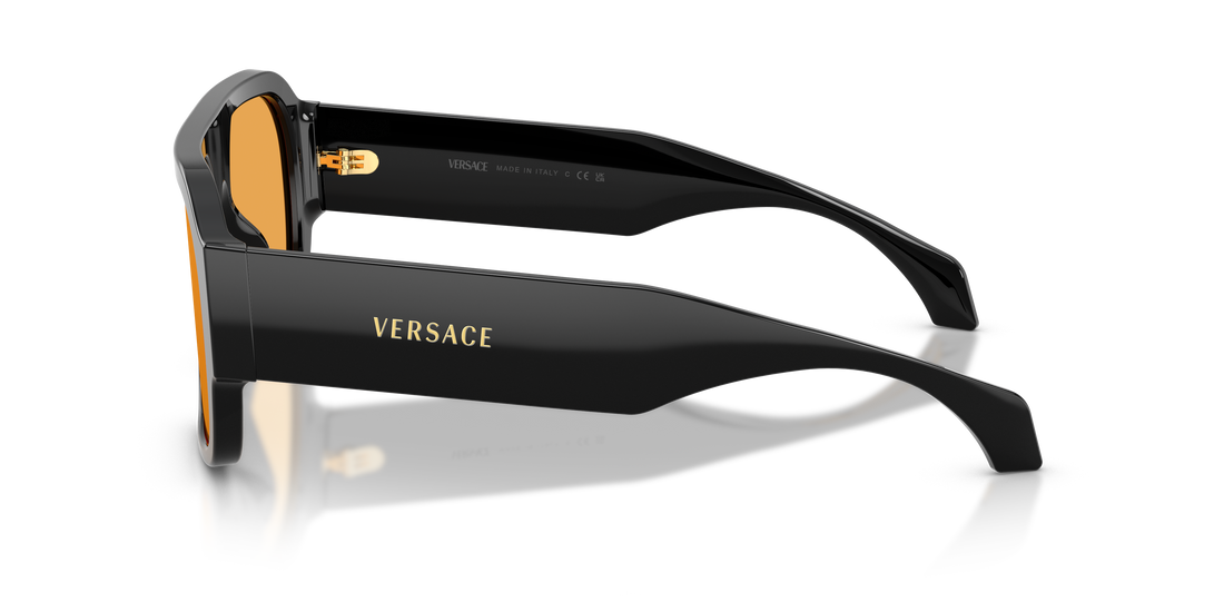 Óculos de sol versace ve4508u gb1/7 negro square masculino tamanho 56mm - Vista de detalhe