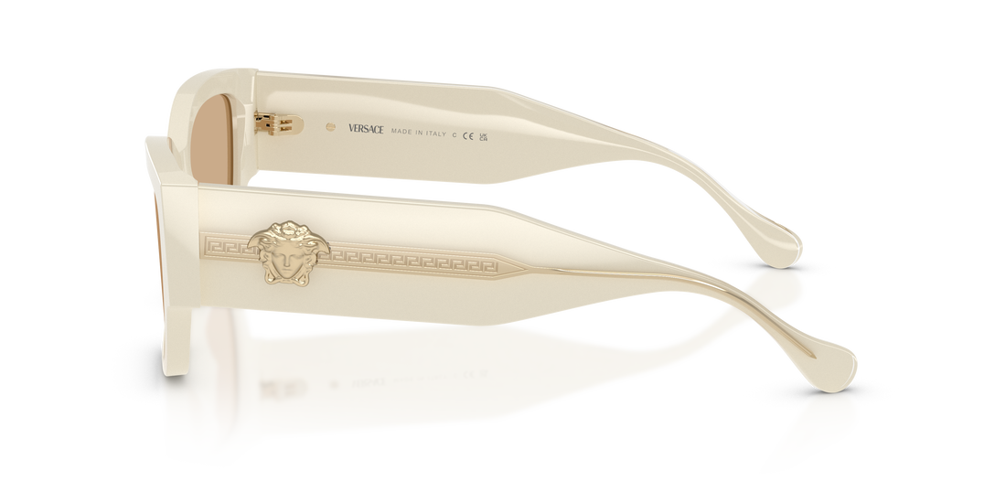 Óculos de sol versace ve4509u 5541/8 blanco cat eye femenino tamanho 55mm - Vista de detalhe