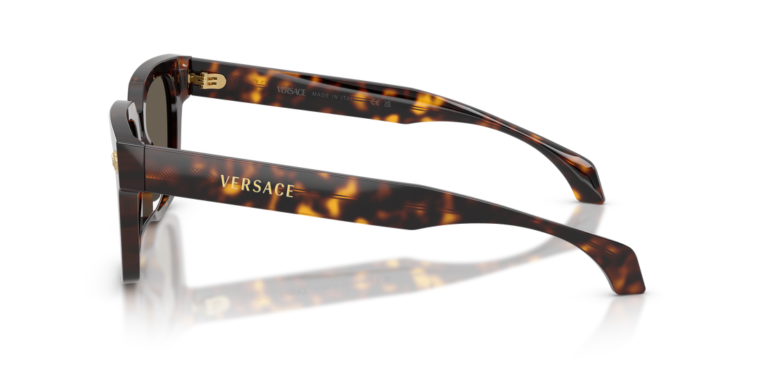 Óculos de sol versace ve4510u 108/3 havana square masculina tamanho 52mm - Vista de detalhe