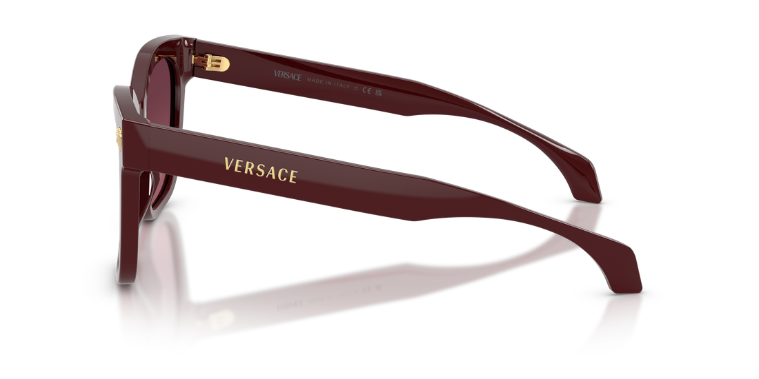 Óculos de sol versace ve4511 5381f4 violeta square femenino tamanho 55mm - Vista de detalhe