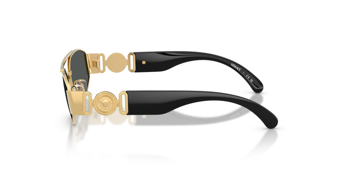 Óculos de sol versace vk2003 100287 dorado rectangular infantil tamanho 50mm - Vista de detalhe