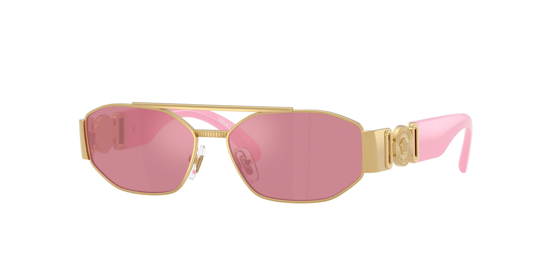 Óculos de sol versace vk2003 10029l dorado rectangular infantil tamanho 50mm - Vista principal