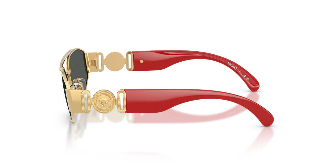 Óculos de sol versace vk2003 151287 dorado rectangular infantil tamanho 50mm - Vista de detalhe