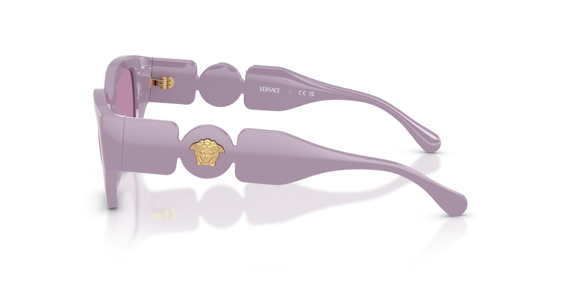 Óculos de sol versace vk4007u 5526ak violeta irregular infantil tamanho 48mm - Vista de detalhe