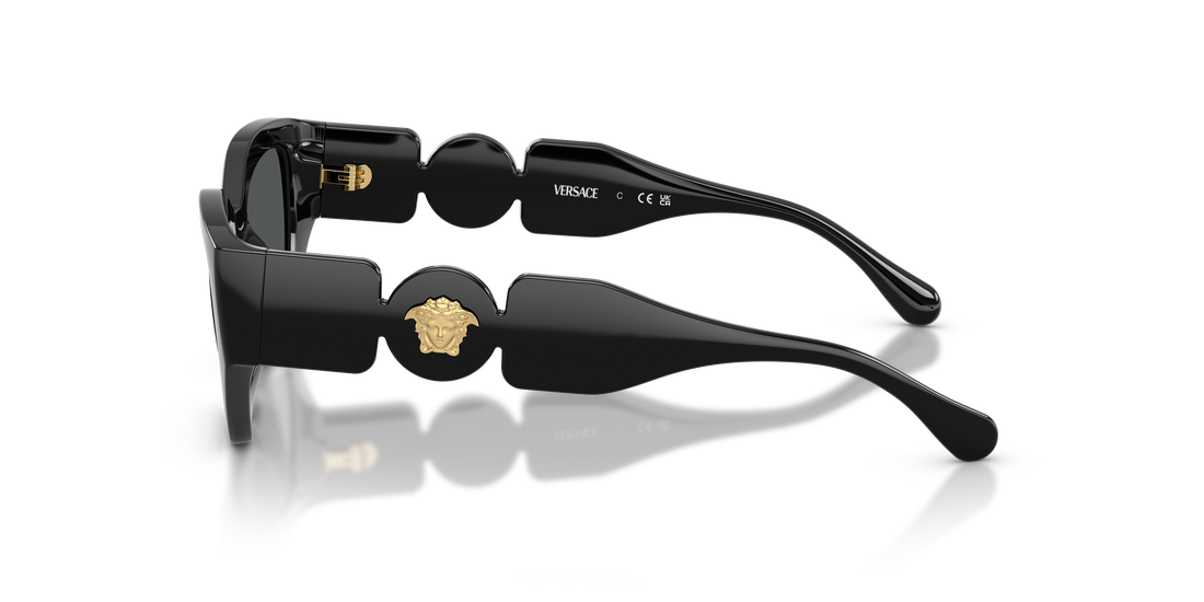 Óculos de sol versace vk4007u gb1/87 negro irregular infantil tamanho 48mm - Vista de detalhe