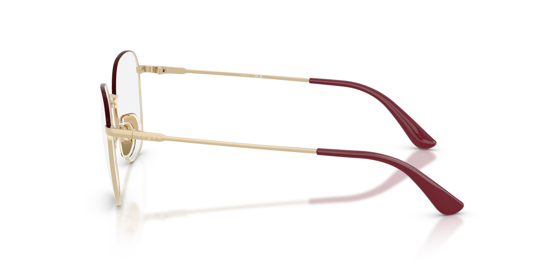 Óculos graduados vogue eyewear vo4178 5208 rojo square femenina tamanho 48mm - Vista de detalhe