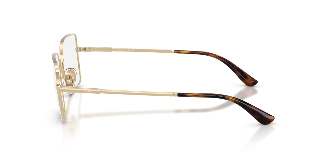 Óculos graduados vogue eyewear vo4340 848 dorado rectangular femenino tamanho 53mm - Vista de detalhe