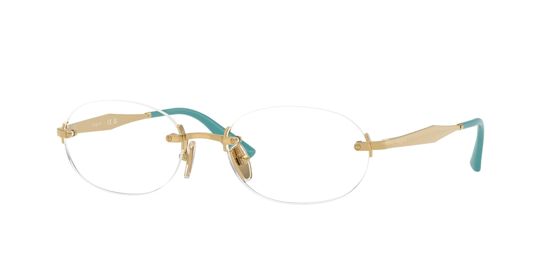 Gafas graduadas vogue eyewear vo4343 280 dorado oval femenino talla 53mm - Vista principal